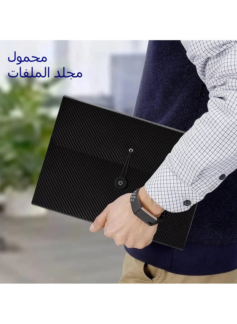 general Extended File Manager Folder, 13 Pocket Accordion Folders, Tabbed & Elastic Closure - A4 File Rack for Home, School, Office & Travel - Image 5