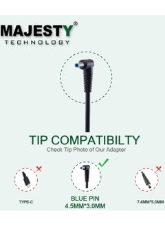 Majeste 65W 19.5V 3.33A  Notebook Adapter Compatible with HP Pavilion X360 M3-U003DX M3-U001DX Envy X360 PPP009D PPP012L-E PPP0P012L-E PPPP0P012L-E 009L-E PP012D-S  - Image 3