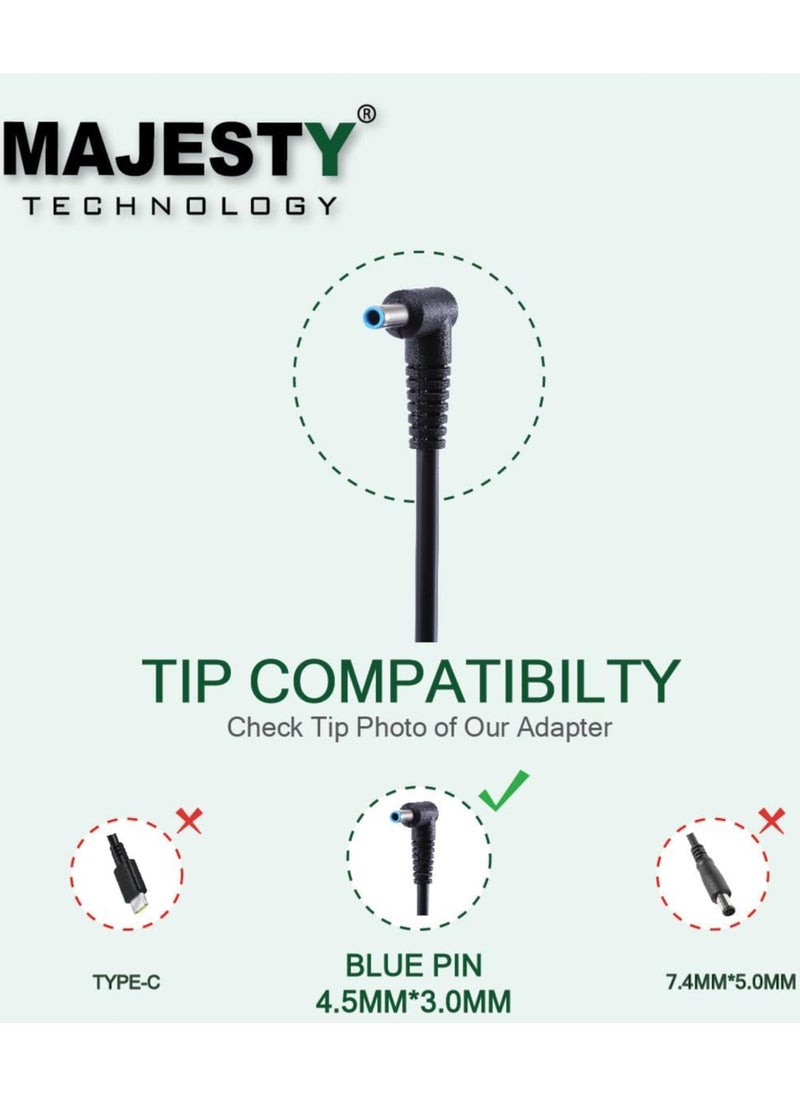 Majeste 65W 19.5V 3.33A  Notebook Adapter Compatible with HP Pavilion X360 M3-U003DX M3-U001DX Envy X360 PPP009D PPP012L-E PPP0P012L-E PPPP0P012L-E 009L-E PP012D-S  - Image 3