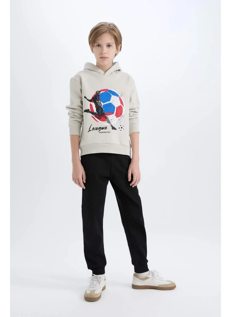 ديفاكتو Boy 2-Piece Set Thick Hooded Printed Sweatshirt Elastic Waist Tracksuit Bottoms D6870A824CW