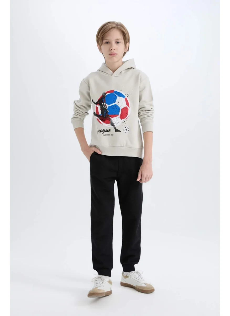 ديفاكتو Boy 2-Piece Set Thick Hooded Printed Sweatshirt Elastic Waist Tracksuit Bottoms D6870A824CW