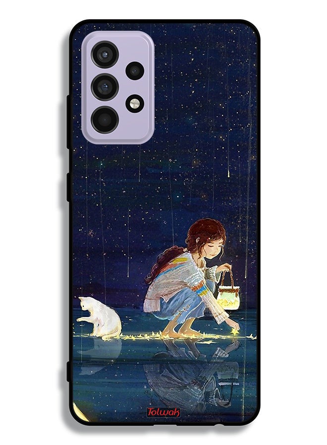 Tolwak Samsung Galaxy A52 5G Protective Case Cover Collecting Stars Art - Image 1