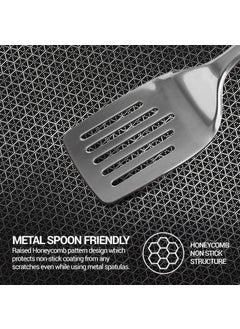 MILTON Pro cook MILTON Pro cook Triply Hexa Tech Induction Stainless Steel Concave Tawa26 cmSilverHoneycomb NonStick StructureSturdyHandleFood GradeFlame Hot Plate SafeMetal Spoon Friendly3 Years Warranty  - Image 3