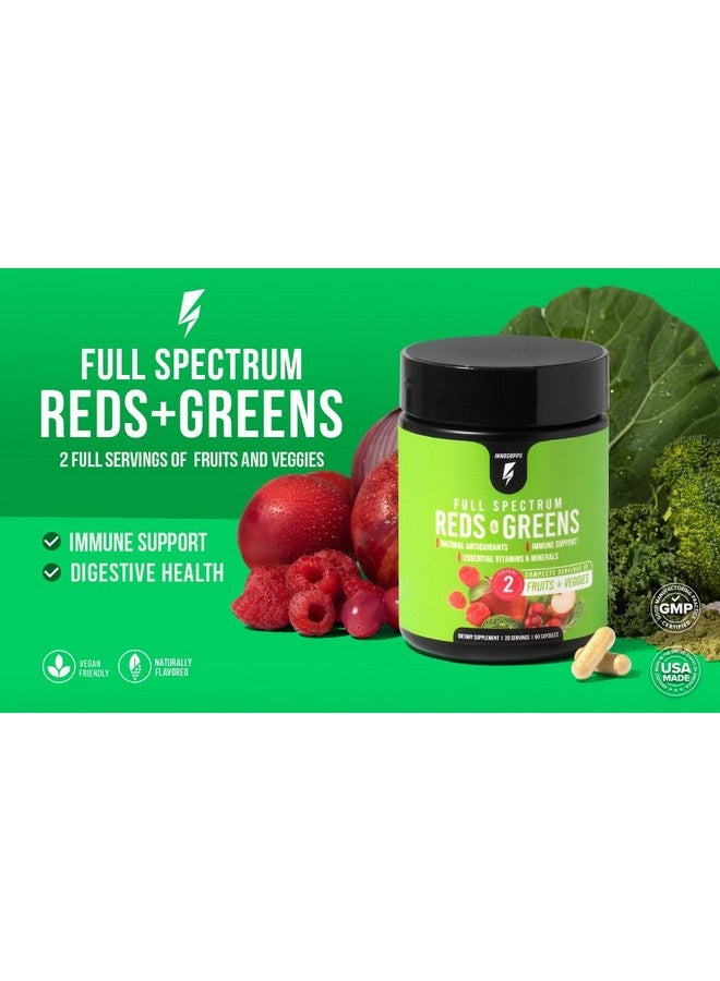 InnoSupps Full Spectrum Reds & Greens | PhytoServ, 2 Servings of Fruits + Veggies Per Serving, Spirulina, Chlorella, Antioxidants, - Image 5