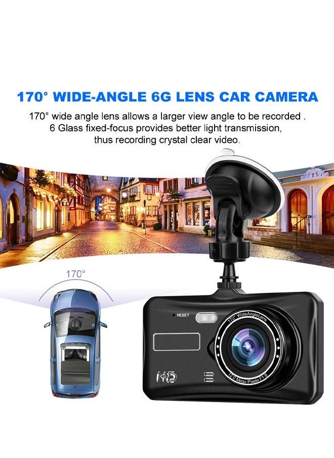 4LCD Touch Screen Driving Recorder 1080P Dual Lens vehicle blackbox DVR