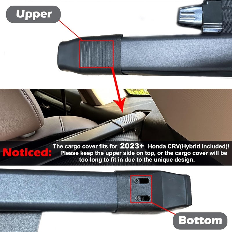 Volcaner Carbon Fiber Texture Trunk Cover for 2023 Honda CR-V - Sporty Retractable Security Shield Shade - Image 5
