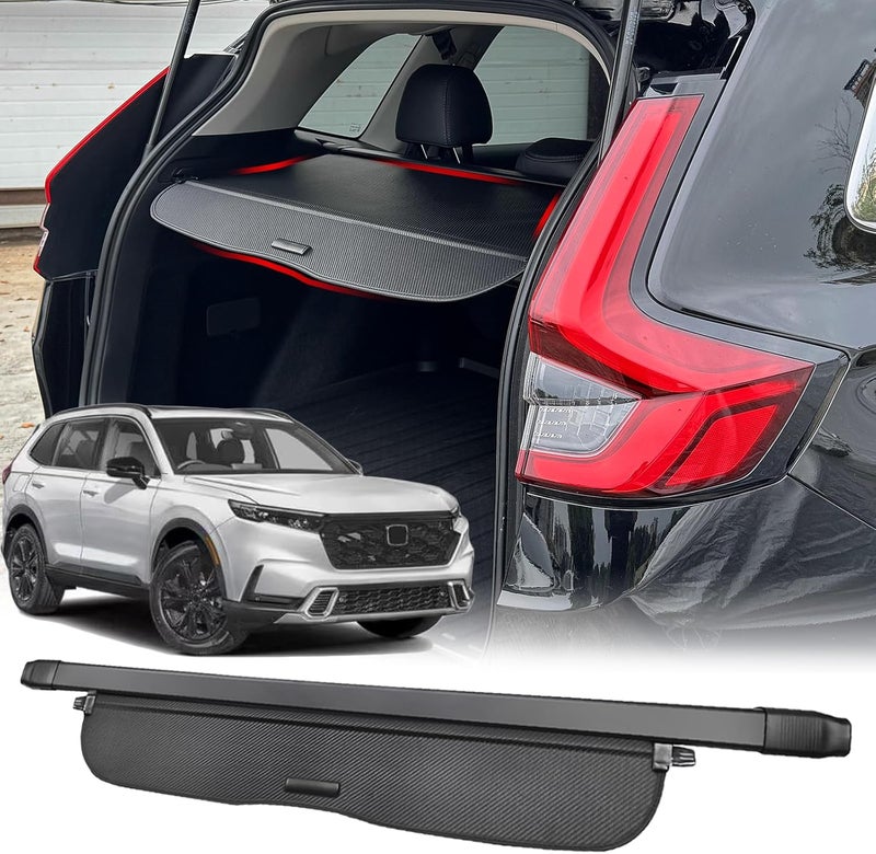 Volcaner Carbon Fiber Texture Trunk Cover for 2023 Honda CR-V - Sporty Retractable Security Shield Shade - Image 1