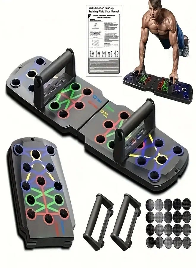 Generic Push Up Rack Board – Muscle Board – 9 in 1 Multifunctional Foldable Fitness Board Rack with Handle – Used for Body Muscle Training Fitness Home or Outdoor Sports  - Image 1