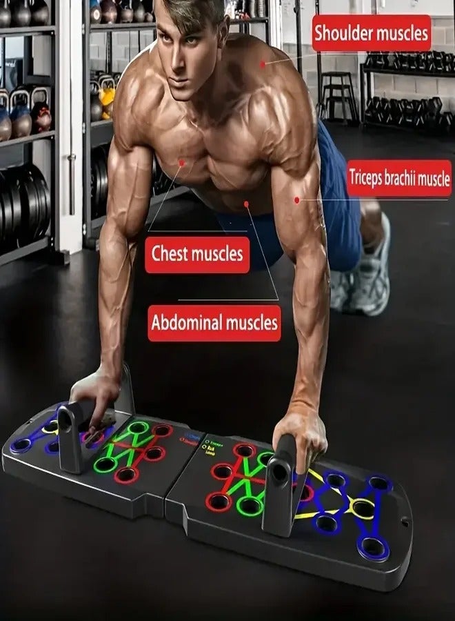 Generic Push Up Rack Board – Muscle Board – 9 in 1 Multifunctional Foldable Fitness Board Rack with Handle – Used for Body Muscle Training Fitness Home or Outdoor Sports  - Image 5