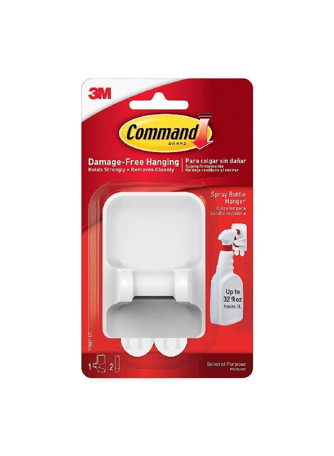 Command Spray Bottle Hanger with 2 Straps White 17.2 x 9.8 x 4.4 cm UU011300173  - Image 2