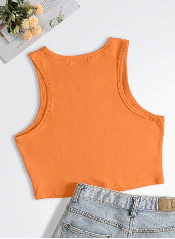 Shein SHEIN MOOSTA Solid Color Sleeveless Top  - Image 2