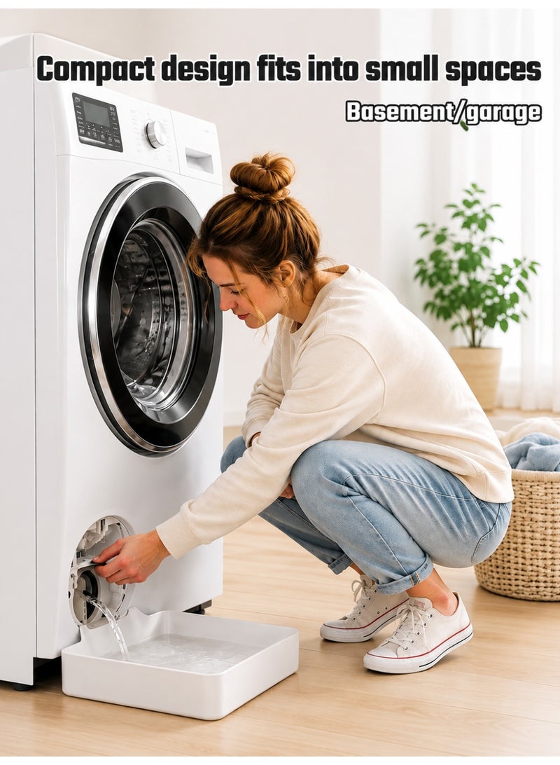 وعاء تصريف عالمي للغسالة ذات التحميل الأمامي، صينية تصريف مانعة للتسرب، قطعة واحدة - Image 3