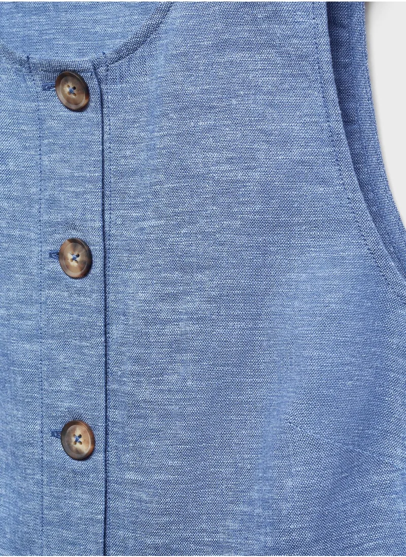 مانجو Button Down Crop Top