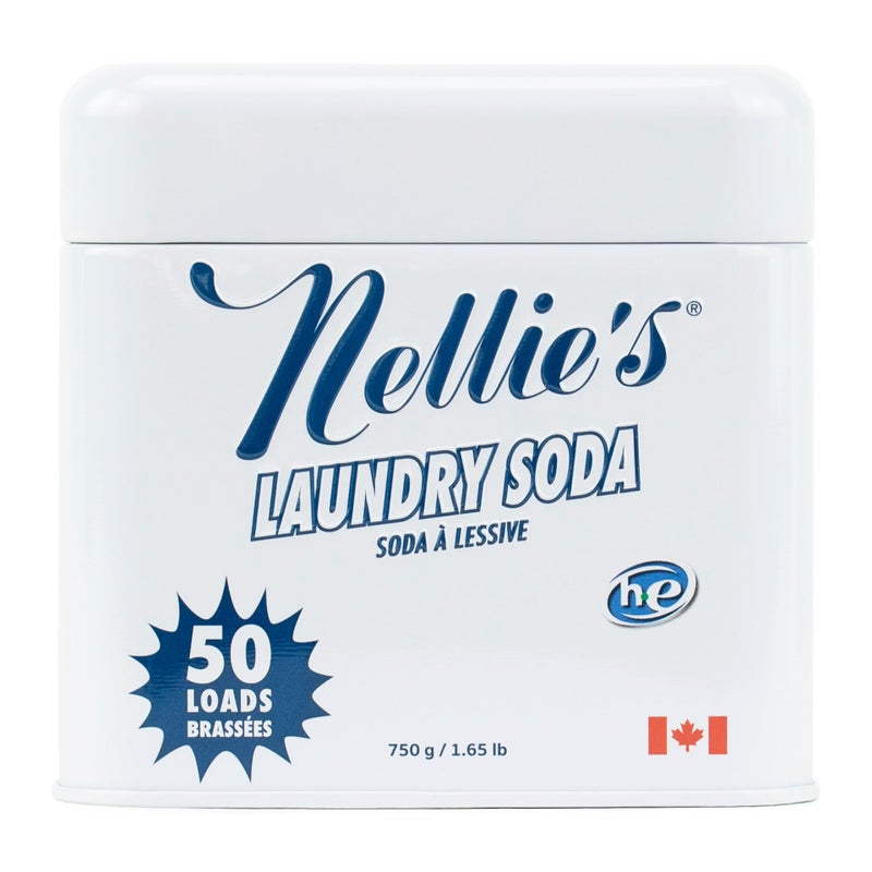 Nellie's Nellies Laundry Soda Concentrated Laundry Detergent Powder 50 Loads Gentle on Skin and Environment FragranceFree Made in Canada