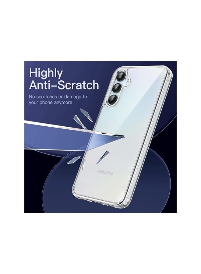 Jetech Case for Galaxy A15 5G / 4G 6.5-Inch, Non-Yellowing Shockproof Bumper Protective Phone Cover, Anti-Scratch Hard PC Back (Clear) - Image 4