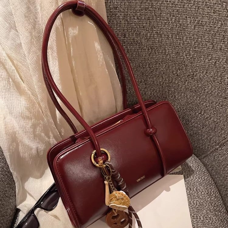 حقيبة هوبو جلدية عصرية للنساء، كتف وحقيبة عرضية - Image 1