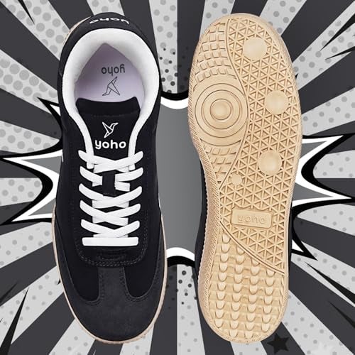 YOHO Quoi Sneakers for Women | Stylish Casual Shoes | Comfortable Fit | Vibrant Colours | Cushioned Insole | Mighty Black - UK 6 - Image 3