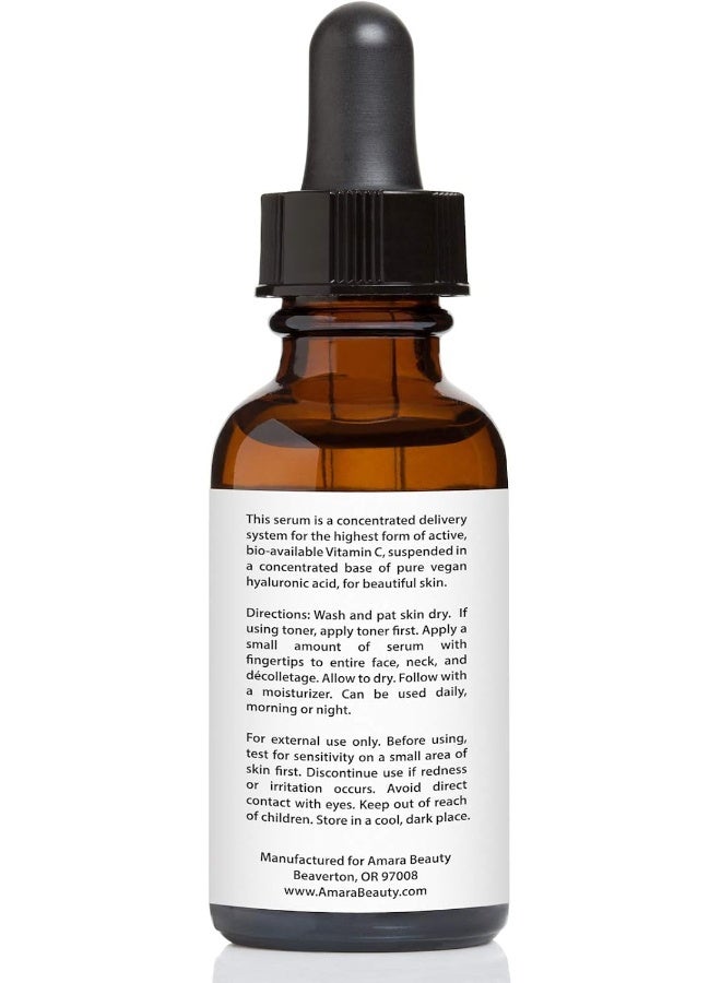 Amara Beauty Amara Organics Vitamin C Serum for Face 20% with Hyaluronic Acid and Vitamin E - Image 4