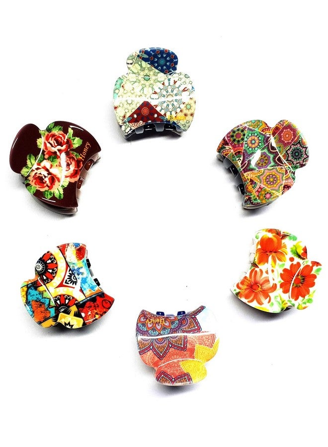 Drishti Plastic Hair Clutcher Claw Clip For Women (Medium) PACk Of 6 - Image 1