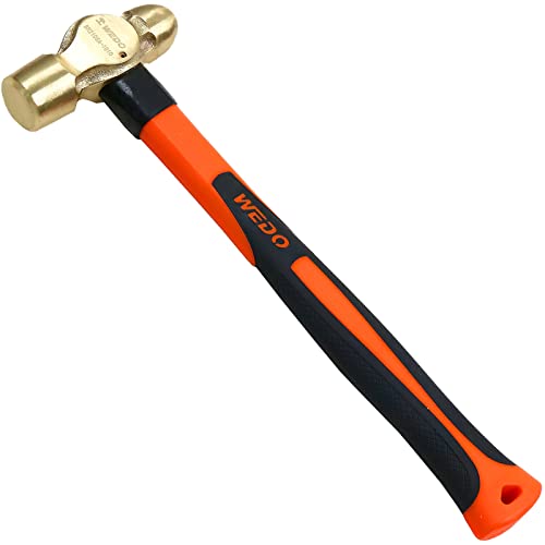 WEDO Brass Ball Peen Hammer with Fiberglass HandleBall Pein Hammer 1lb 280mm 11 - Image 1