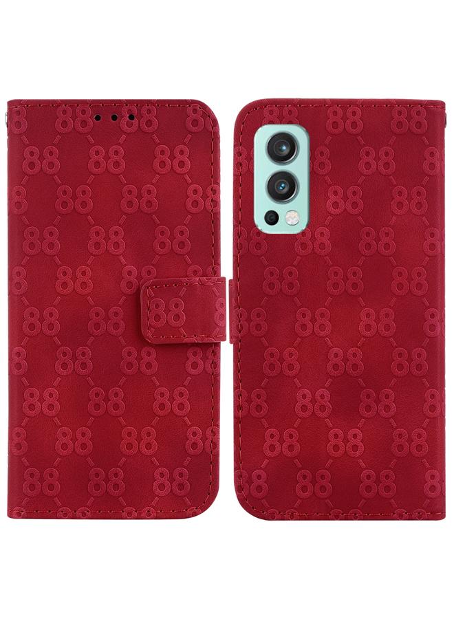 S-TOP Case For OnePlus Nord 2 5G Double 8-shaped Embossed Leather Phone Case - Image 1