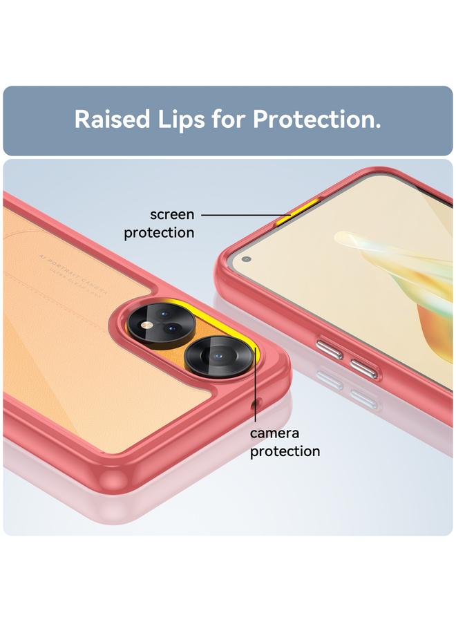 S-TOP Case For OPPO Reno8 T 4G Colorful Series Acrylic + TPU Phone Case - Image 4