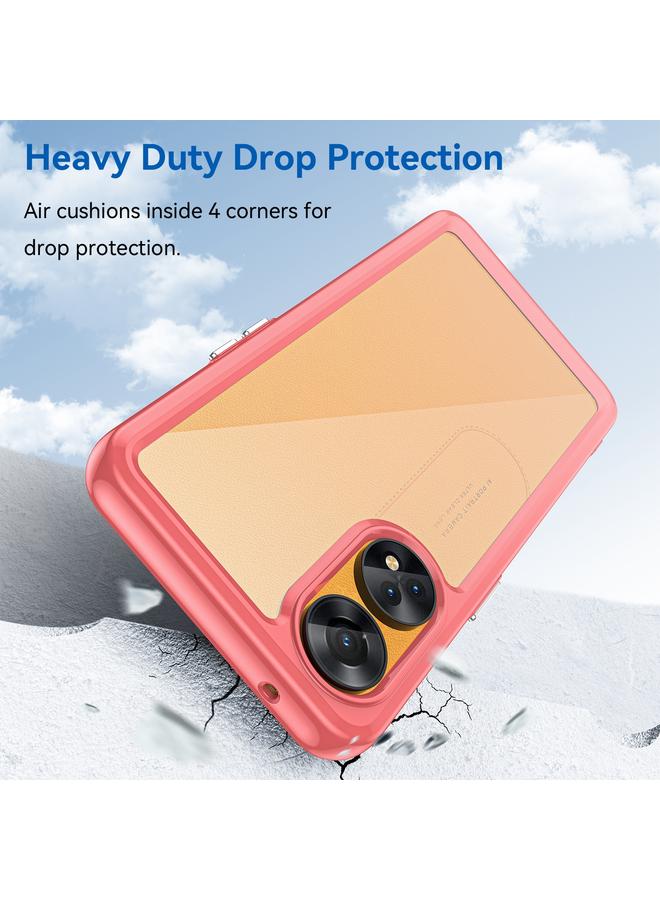 S-TOP Case For OPPO Reno8 T 4G Colorful Series Acrylic + TPU Phone Case - Image 3