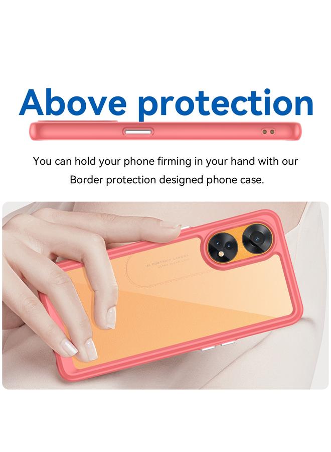 S-TOP Case For OPPO Reno8 T 4G Colorful Series Acrylic + TPU Phone Case - Image 5