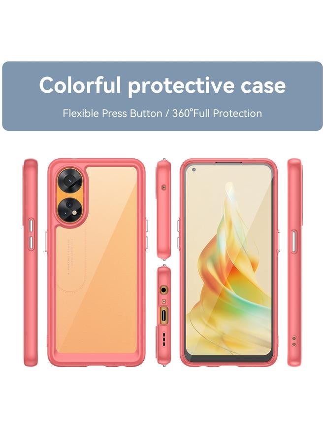 S-TOP Case For OPPO Reno8 T 4G Colorful Series Acrylic + TPU Phone Case - Image 2