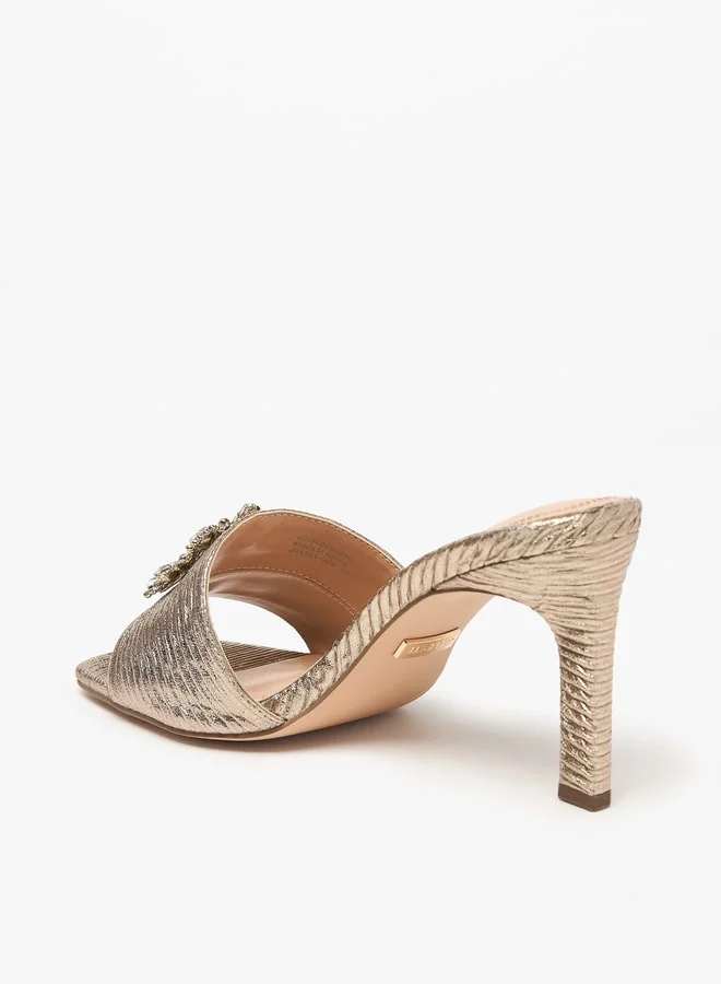 Celeste Women's Embellished Slip-On Sandals with Stiletto Heels