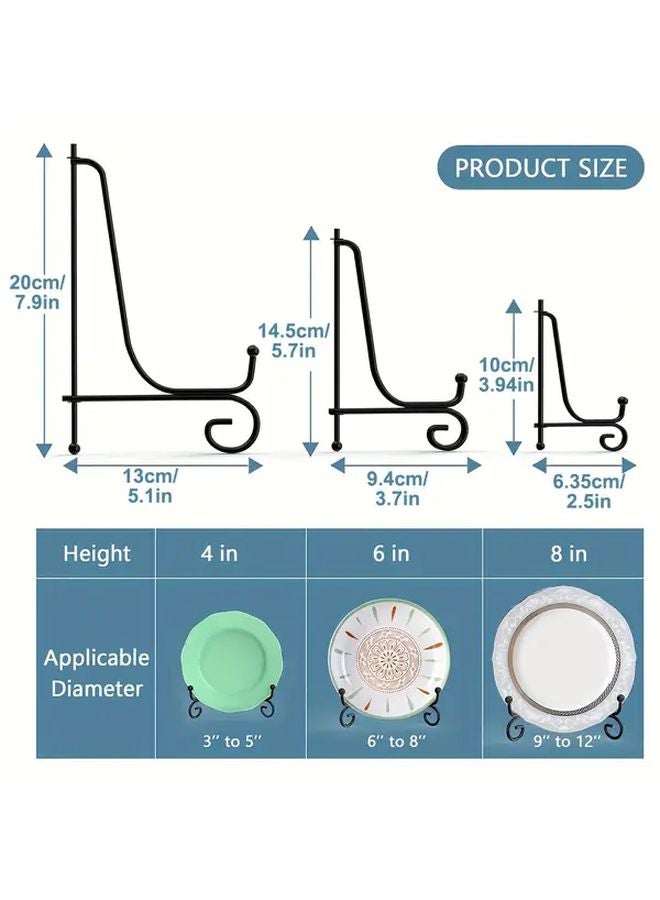 8 Inch Metal Display Stands 5pcs Versatile Easel Holders For Picture Frames Plates Books Photos Collectibles - Image 4