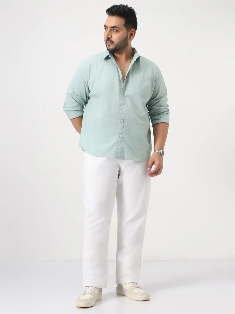 Urbano Fashion  Urbano Plus Men's White Straight Fit Washed Jeans Stretchable  | Best Price UAE