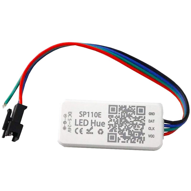 VIPMOON SP110E Led Controller, Ws2811 Controller DC5V-12V-24V, Addressable Bluetooth Led Controller, iOS/Android App Remote Control, for WS2812B SK9822 SK6812 APA102 RGB/RGBW Pixel Strip Light - Image 1