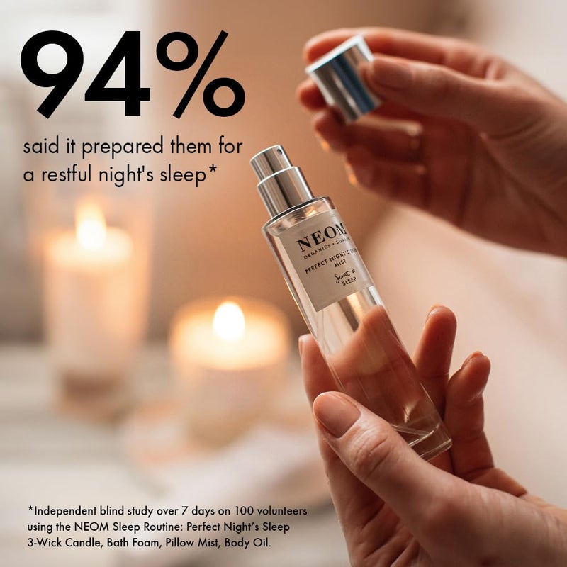 NEOM NEOM - Lavender & Chamomile Mist for Body & Pillow, 1 Fl Oz | Perfect Night's Sleep Range | Essential Oils | Pillow Mist  - Image 3