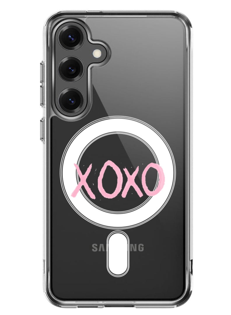 Theodor Magnetic Case for Samsung Galaxy S25 Plus 6.7-inch Compatible with MagSafe Wireless Charging, Shockproof Phone Bumper Cover XOXO - Image 1