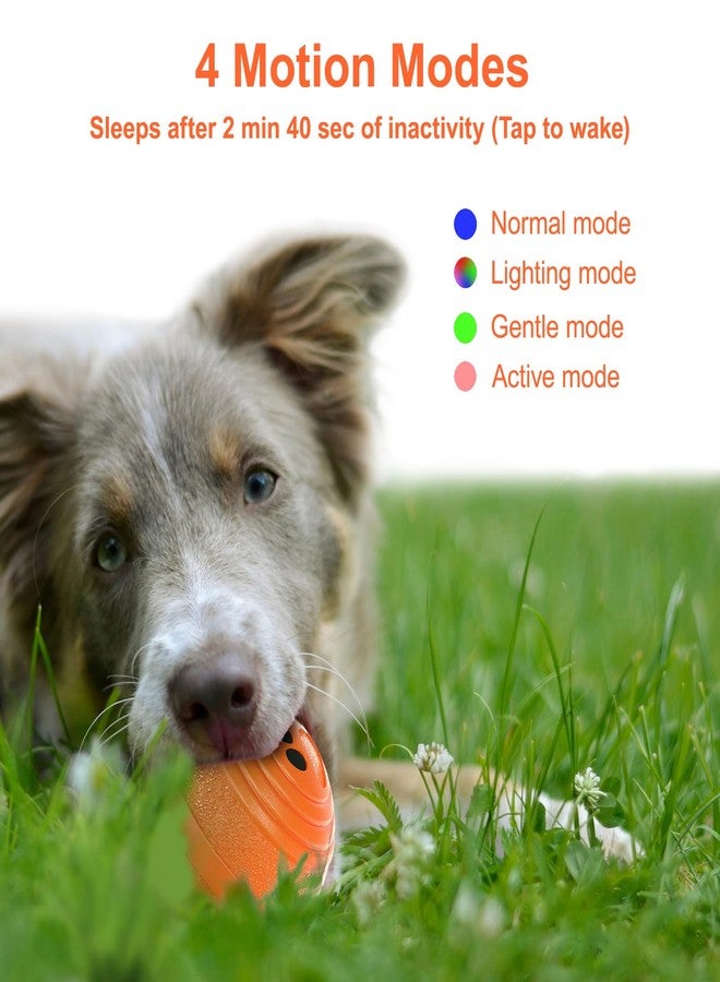 TVM Interactive Dog Ball - Smart Toy for Small and Medium Dogs, Automatic Moving Ball, Rotating & Bouncing, Durable TPU+PC Shell, Toys that Keep Dogs Busy, for Dog (Orange) - Image 4