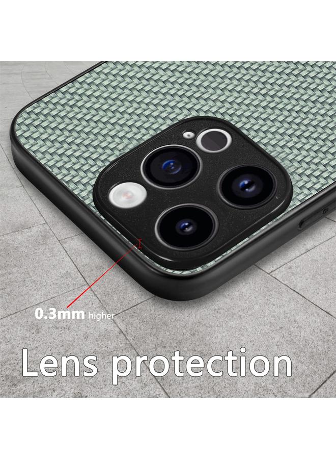 اس-توب جراب خلفي من الجلد بنسيج ألياف الكربون لهاتف iPhone 15 Pro - Image 5