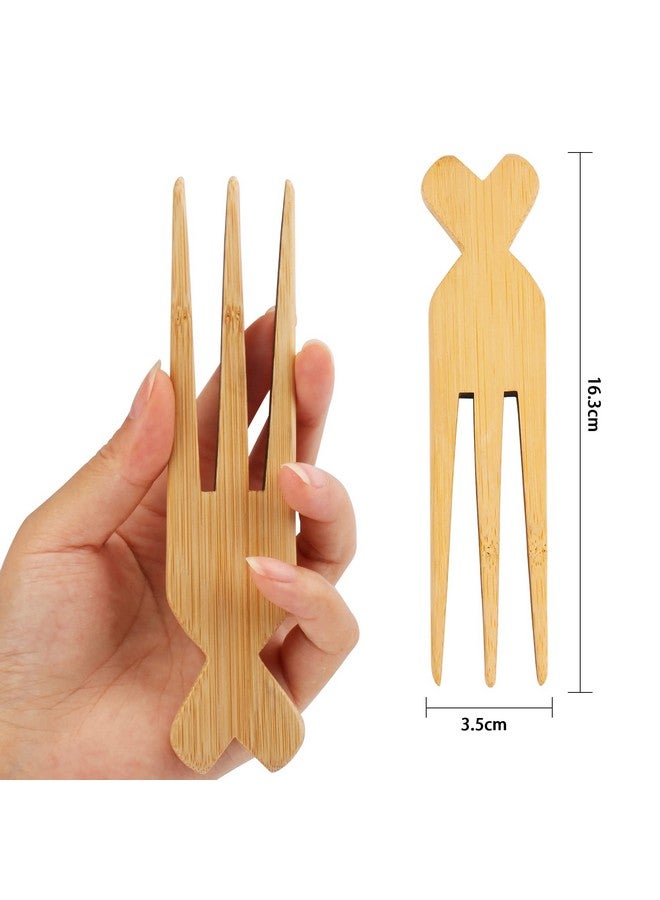 Jelyne African Comb For Hair Wide Tooth Pick Comb Three Prong Afro Pick For Curly Hair - Image 2