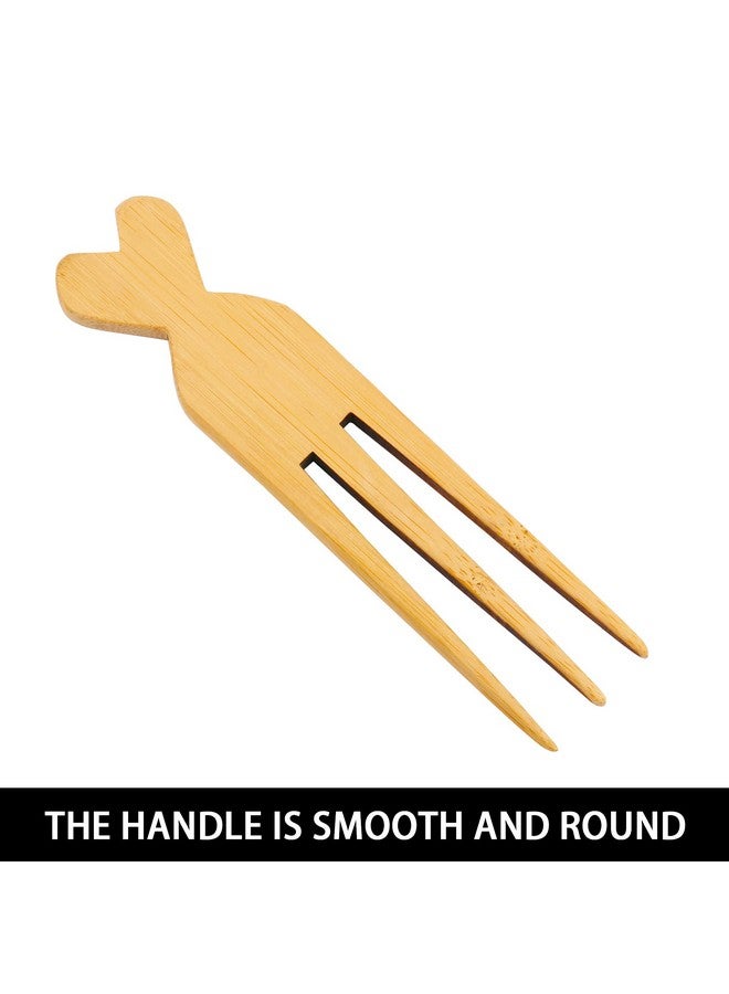 Jelyne African Comb For Hair Wide Tooth Pick Comb Three Prong Afro Pick For Curly Hair - Image 4