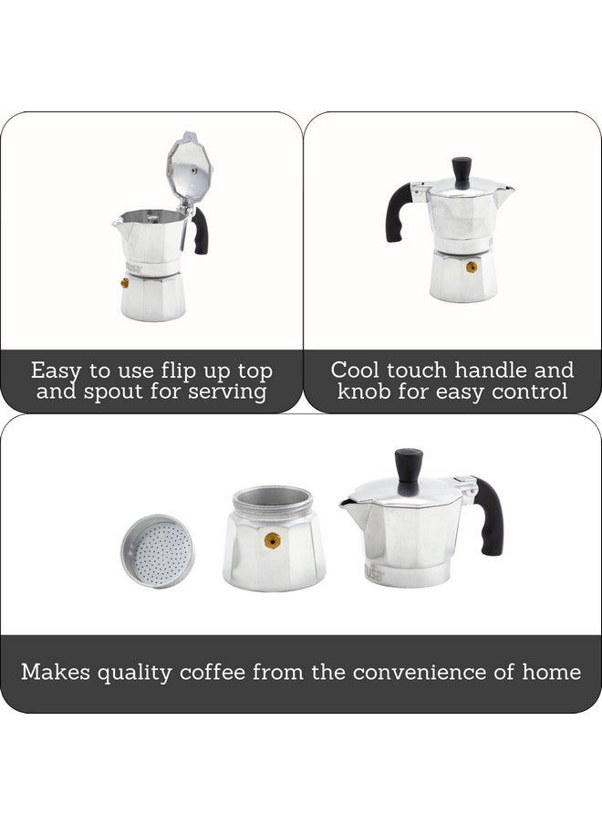 Imusa Imusa Aluminum Espresso Stovetop 1-cup Coffeemaker, Silver  - Image 2