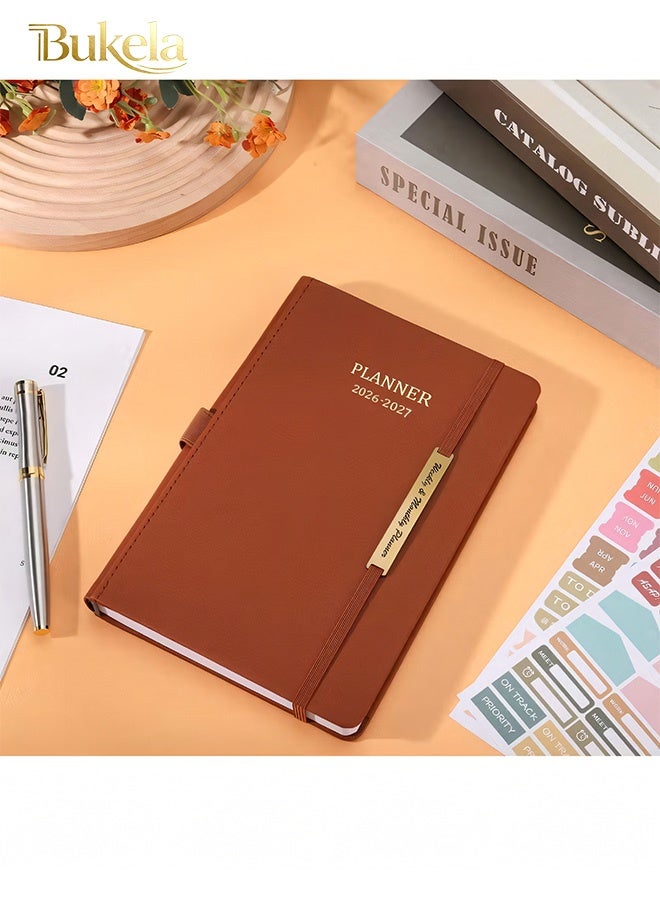 Bukela Planner Notebook 2026-2027, Month Weekly Planner Runs JAN 2026 to JUNE 2027, 2026-2027 Planner with Pen Loop, Back Pocket and Stickers, 18 Months Planner, Monthly Planners 2026-2027 - Image 3