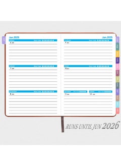 Bukela Planner Notebook 2025-2026, Month Weekly Planner Runs JAN 2025 to JUN 2026, 2025-2026 Planner with Pen Loop, Back Pocket and Stickers, 18 Months Planner, Monthly Planners 2025-2026  - Image 4