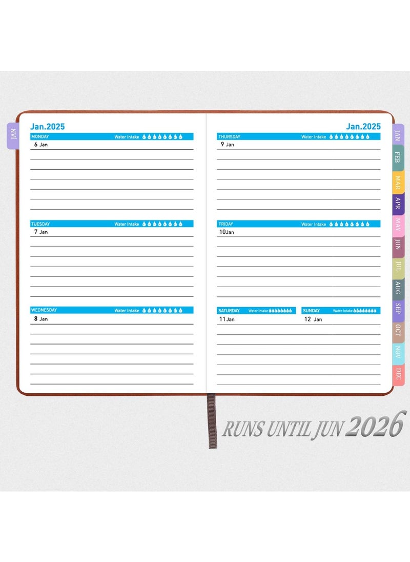 Bukela - Planner Notebook 2025-2026, Month Weekly Planner Runs JAN 2025 to JUN 2026, 2025-2026 Planner with Pen Loop, Back Pocket and Stickers, 18 Months Planner, Monthly Planners 2025-2026 - Image 1