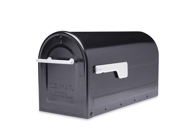 Architectural Mailboxes 7900-7B-SR-10 Boulder Postmount Mailbox, Large, Black - Image 1