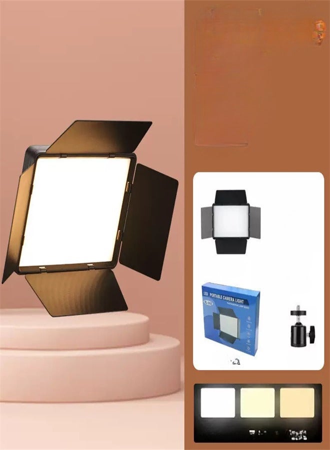 Professional 3 Color LED Video Light for Studio  Product Photography Video Shooting with U Bracket and Barndoor - Image 3