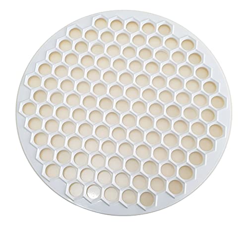 trmaker Pratic Circle (Small Holes) Ravioli Mold for Small Ravioli (121 small dough rounds) - 12.5"/32cm Dough Cutting Apparatus 121 Holes - Ravioli Cutter for Turkish Ravioli or Manti - White - Image 1