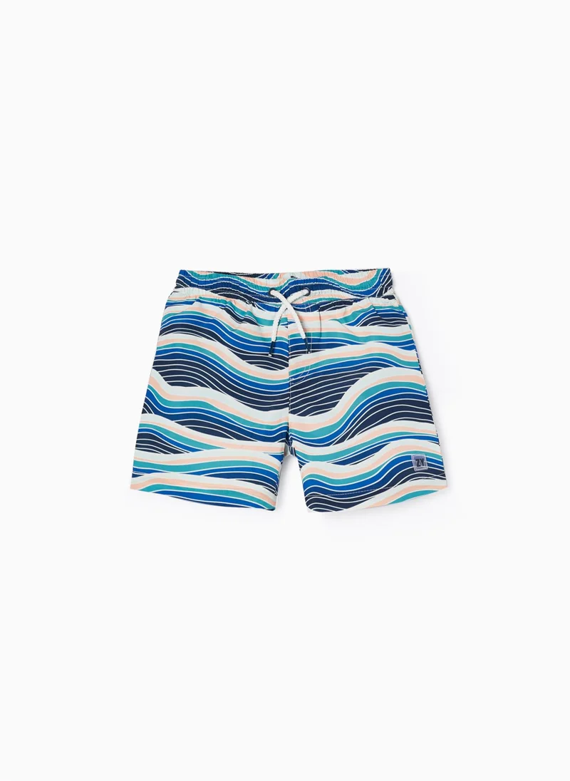 Zippy Zippy Swim Shorts With Waves Pattern For Boys