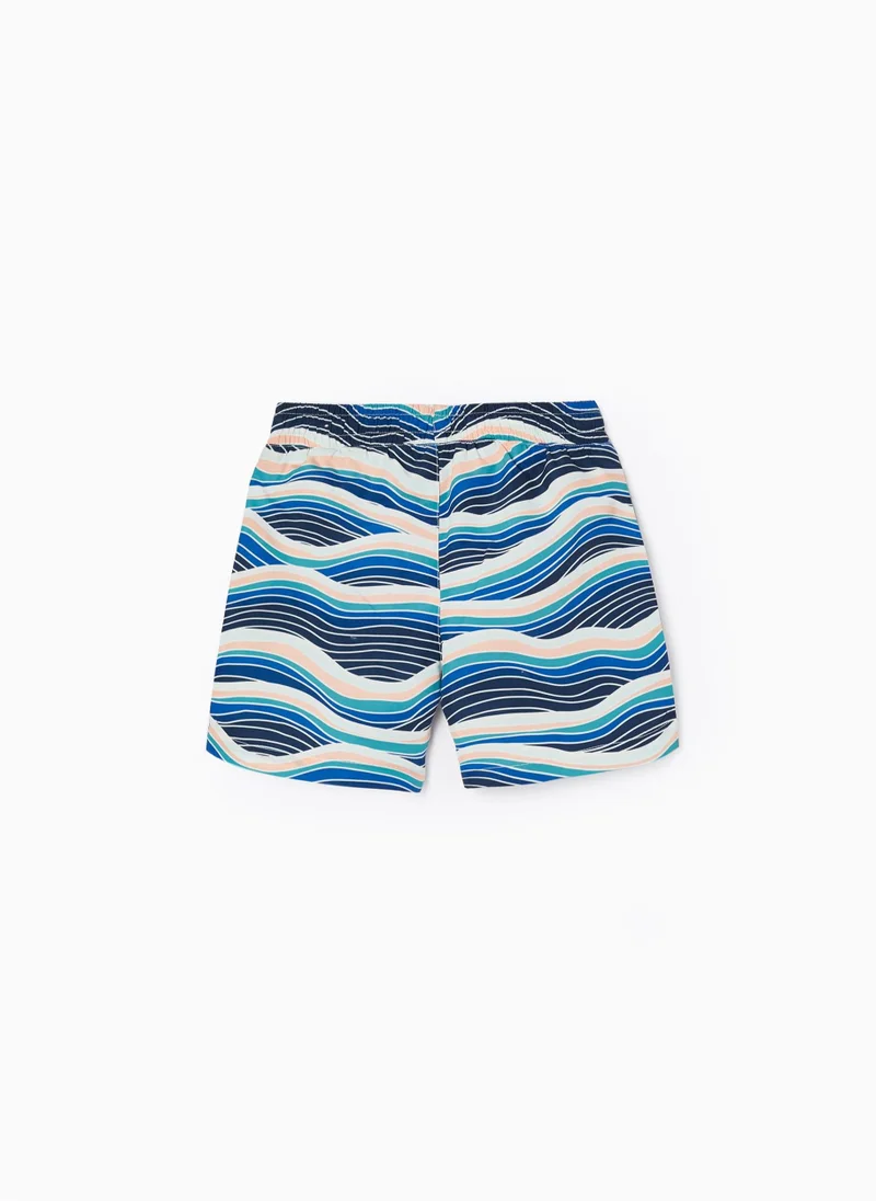 Zippy Zippy Swim Shorts With Waves Pattern For Boys