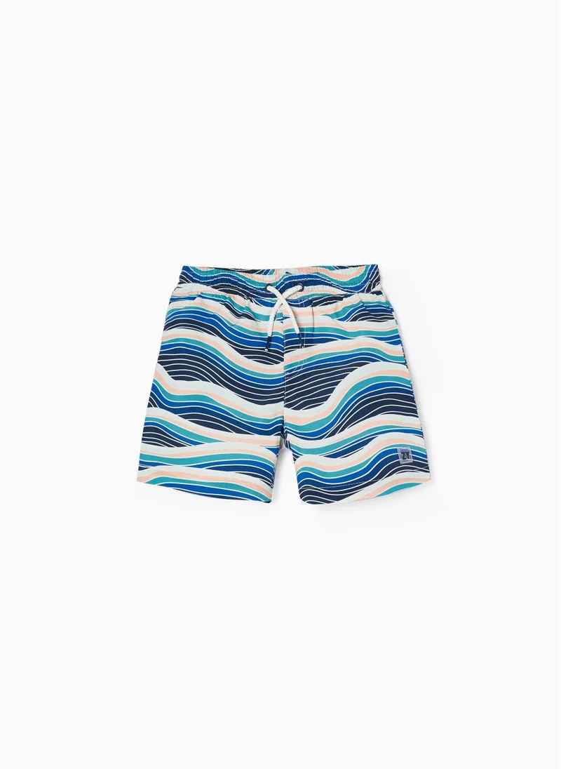 Zippy Zippy Swim Shorts With Waves Pattern For Boys