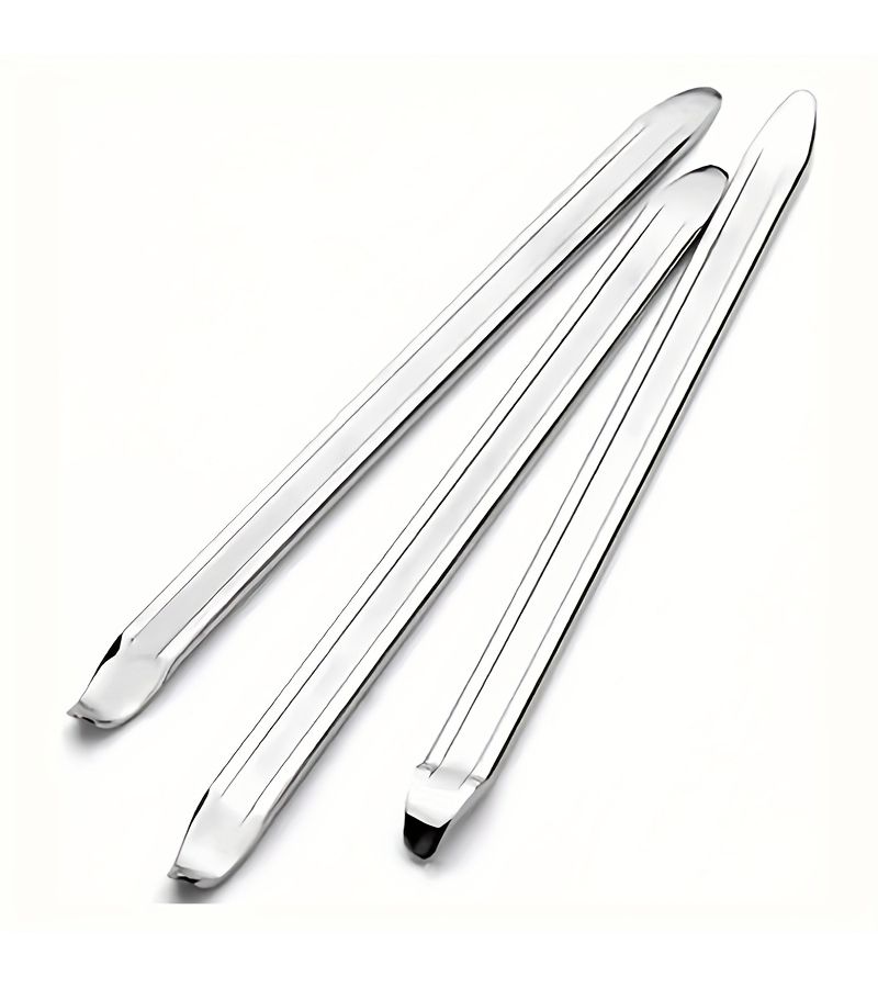 3 Piece Bicycle Tire Lever Set 250Mm Galvanized Steel Pry Bar Kit - Image 4